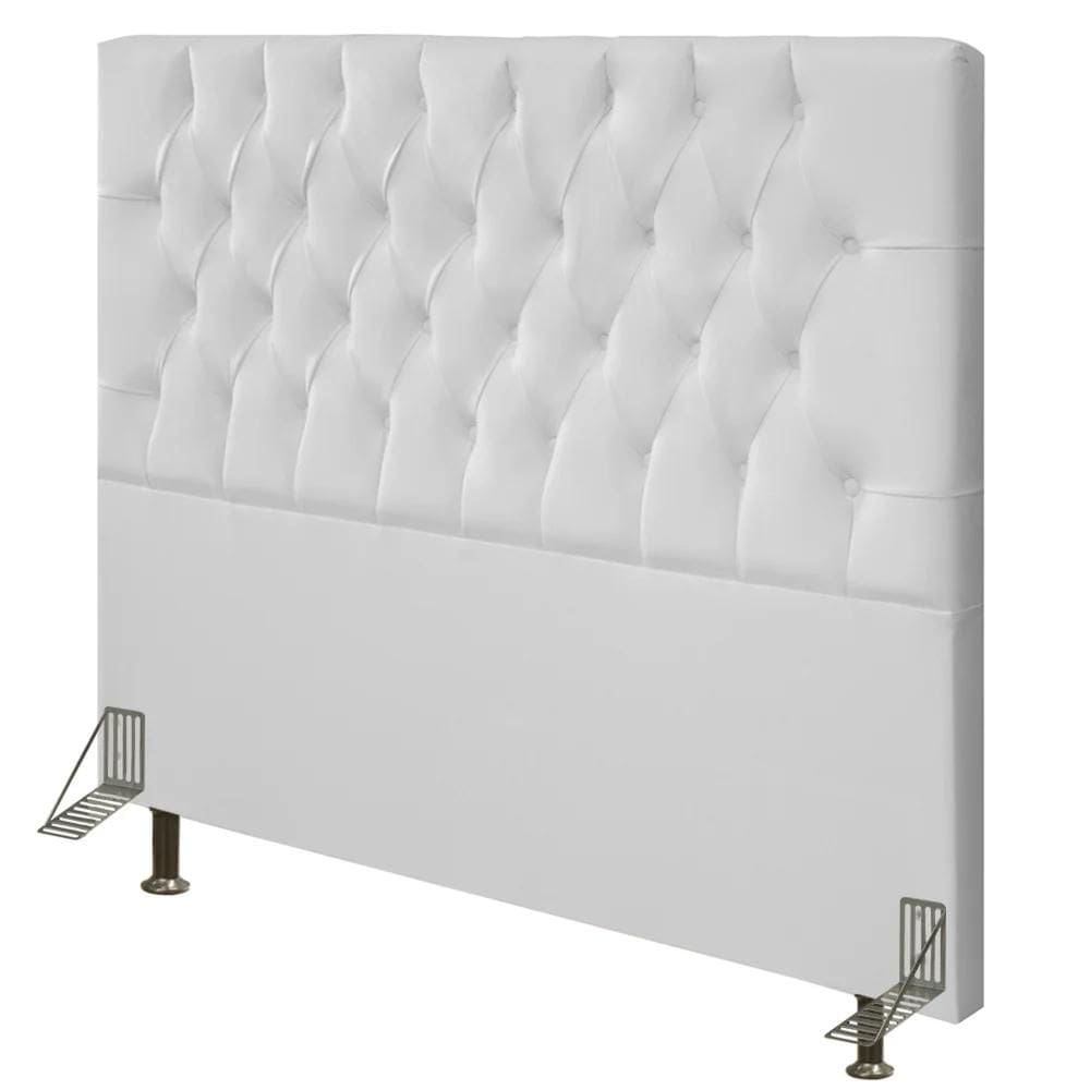 Cabeceira Cama Box Casal King 193cm Diamante Corano Branco Z51 - Mpozenato