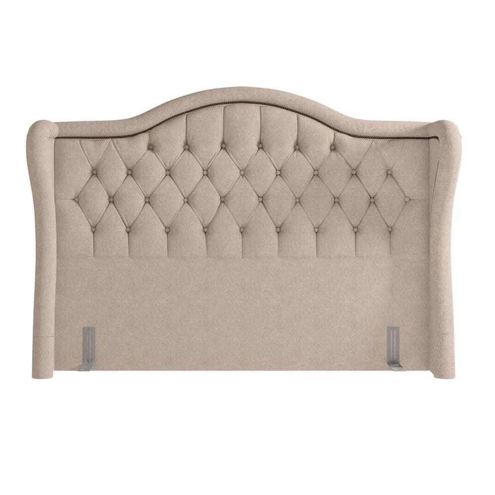 Cabeceira Cama Box Casal King 195cm Antibes Z37 Linho Areia - Mpozenato