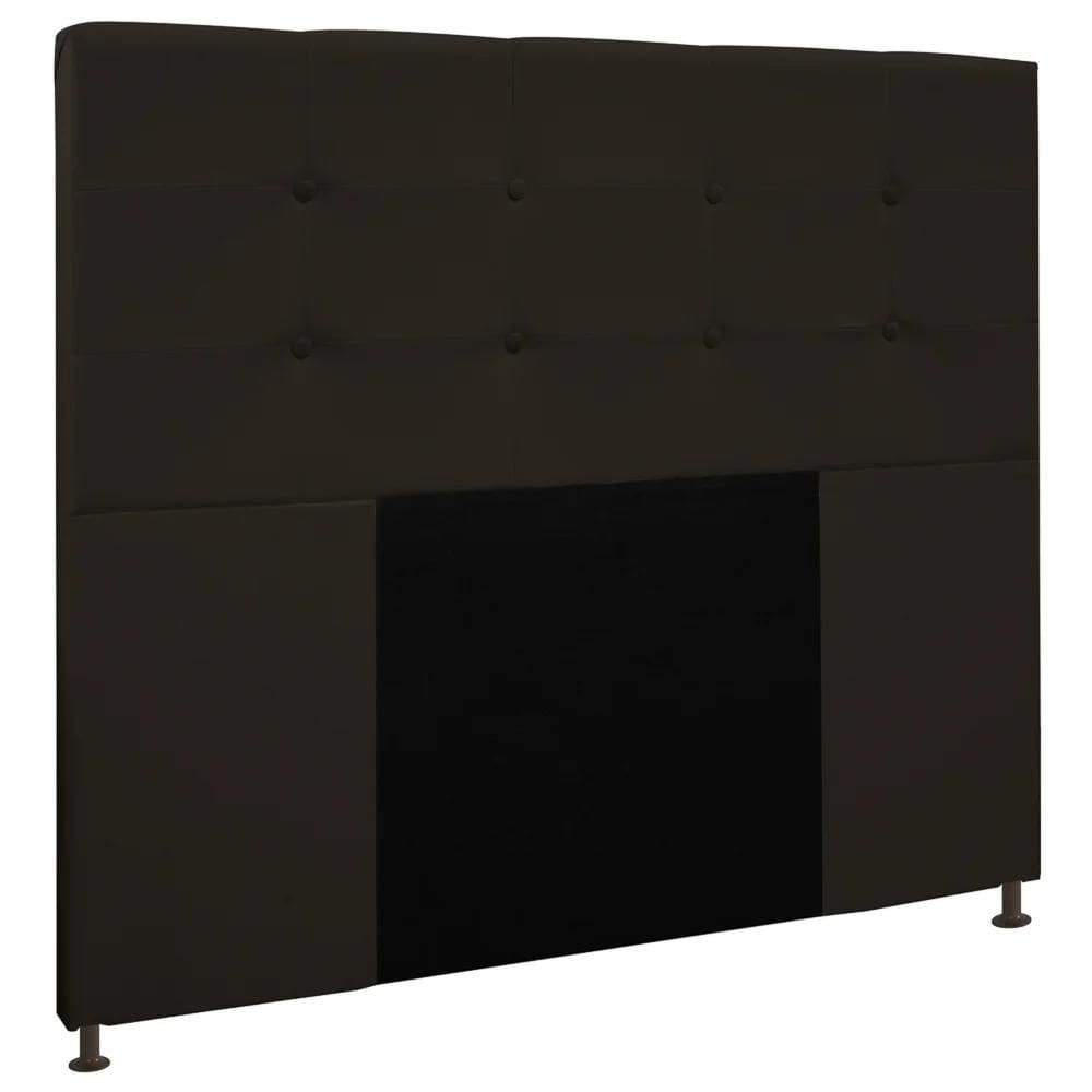 Cabeceira Cama Box Casal 140cm Safira Suede Marrom Z51 - Mpozenato