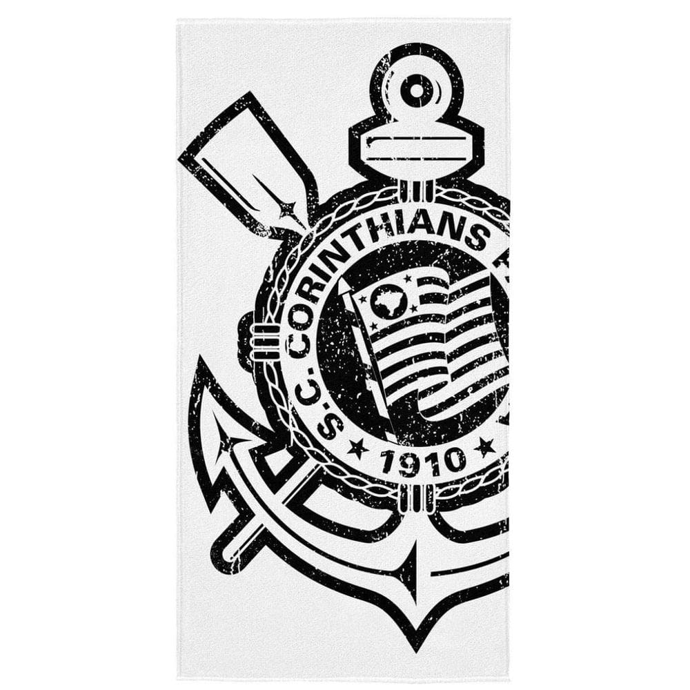 Toalha de Banho Aveludada Corinthians 70 cm x 1,40 m Lepper