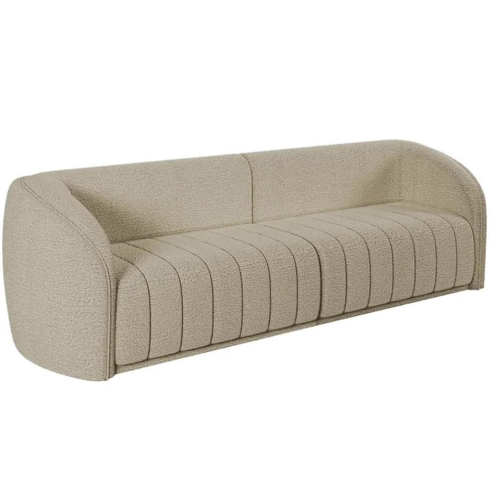 Sofá Living Decorativo 4 Lugares 332cm Meris Z32 Boucle Bege - Mpozenato