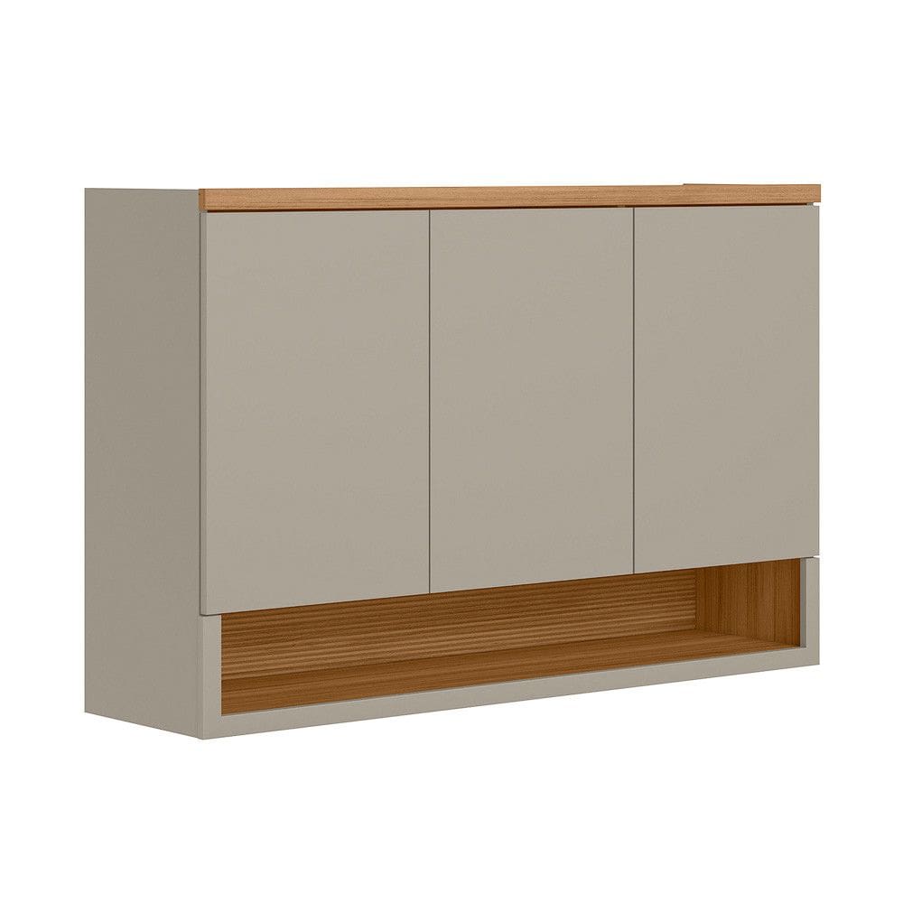 Armario Aereo 3 Portas 1 Nicho 120cm Allure Linea Brasil