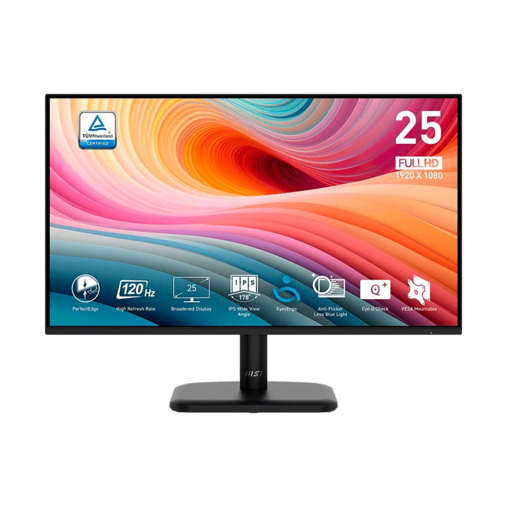 Monitor Gamer MSI 24.5” 120Hz 1Ms Full HD PRO MP251L E2 1920X1080 Preto