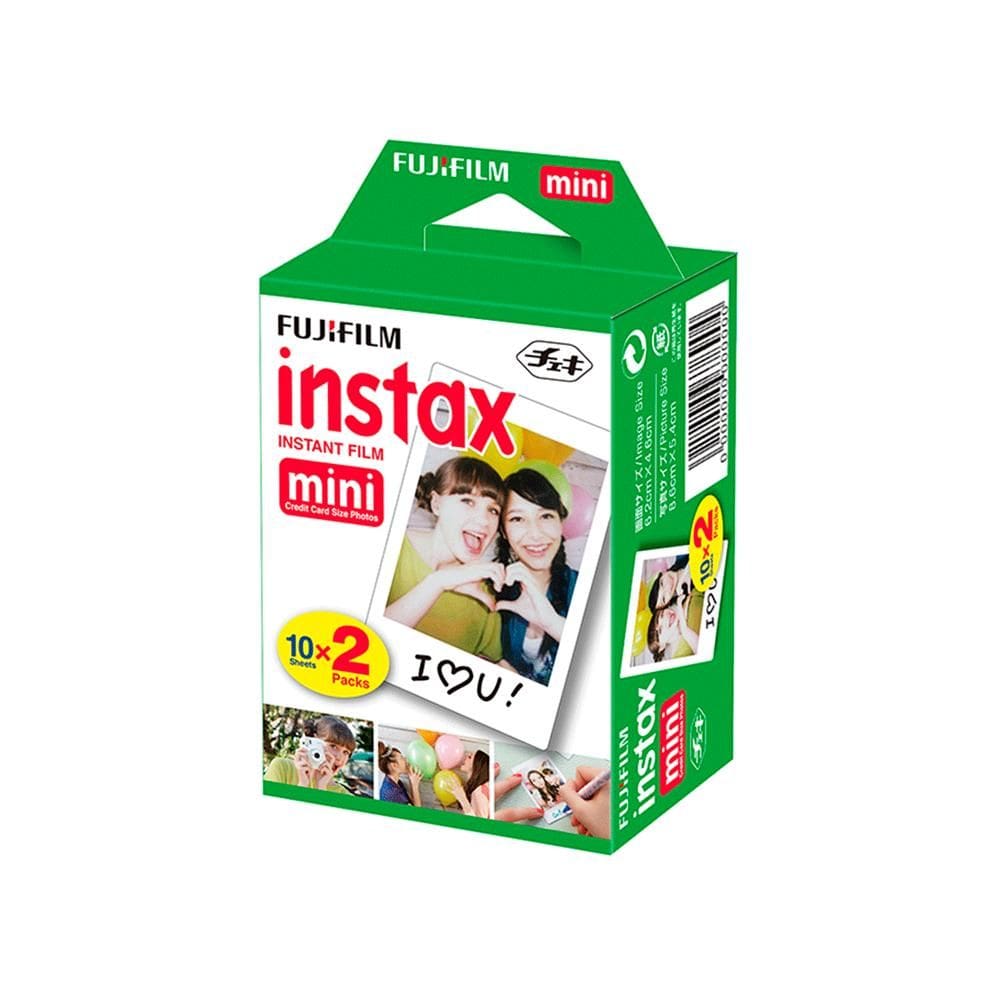 Filme Com 20 Fotos Borda Branca Fujifilm Instax Mini Foto Colorida