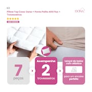 Kit Cama dos Sonhos Casa Dona 5 Peças Pillow Com Lençol e Travesseiros Casa Dona