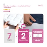 Kit Cama dos Sonhos Casa Dona 5 Peças Pillow Com Lençol e Travesseiros Casa Dona