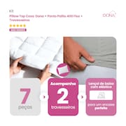 Kit Cama dos Sonhos Casa Dona 5 Peças Pillow Com Lençol e Travesseiros Casa Dona
