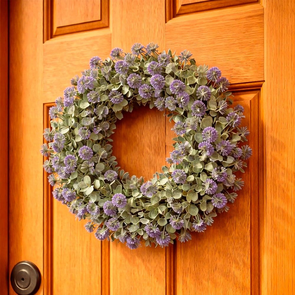 Guirlanda Coroa De Flores Artificial Enfeite Decorativo 25cm