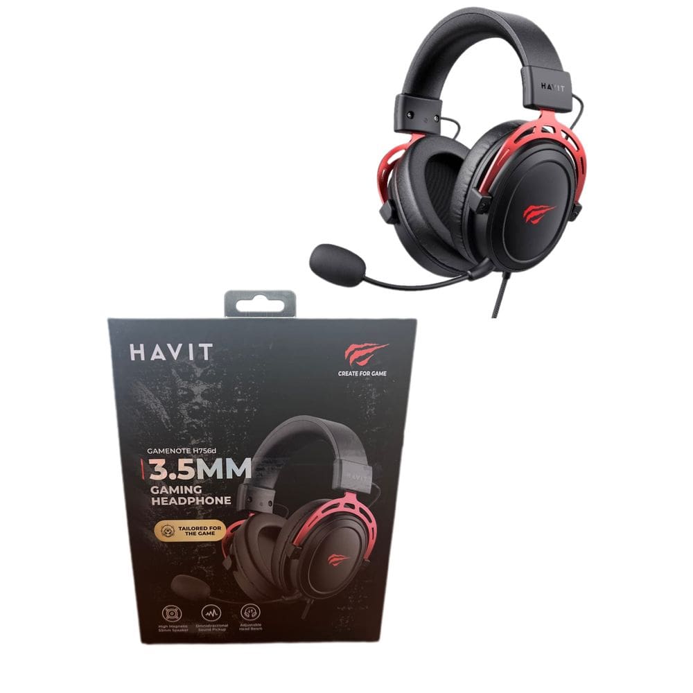 Headset Gamer Havit Gt-h756d Com Fio P2 Com Microfone Preto