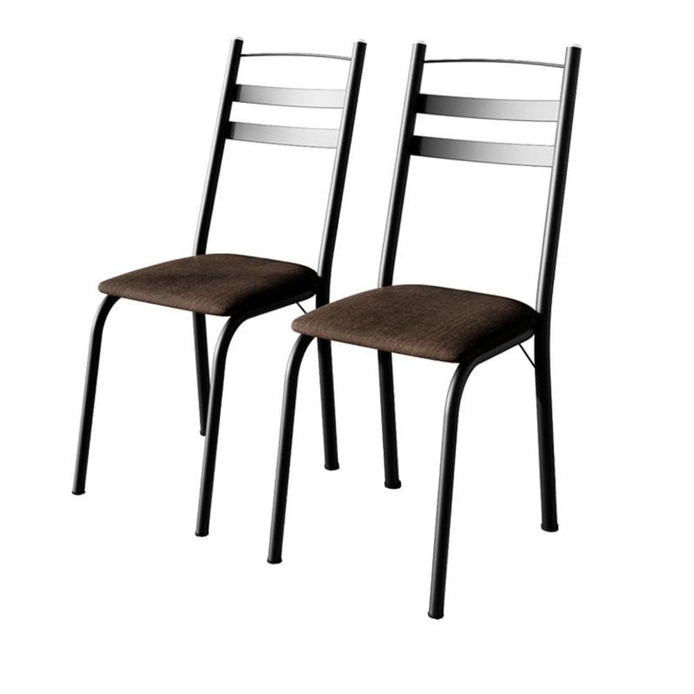 Cadeira para Mesa de Jantar 061 Kit 4 Peças Preto Madeira Imbuia - Artefamol