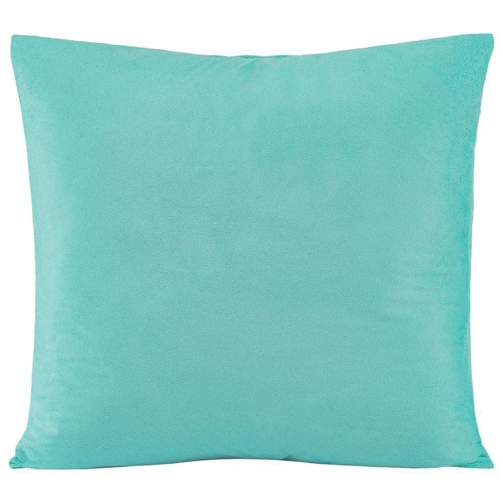 Capa De Almofada Decorativa Zion Suede 1 Peça 45cm X 45cm 100% Poliéster - Turquesa