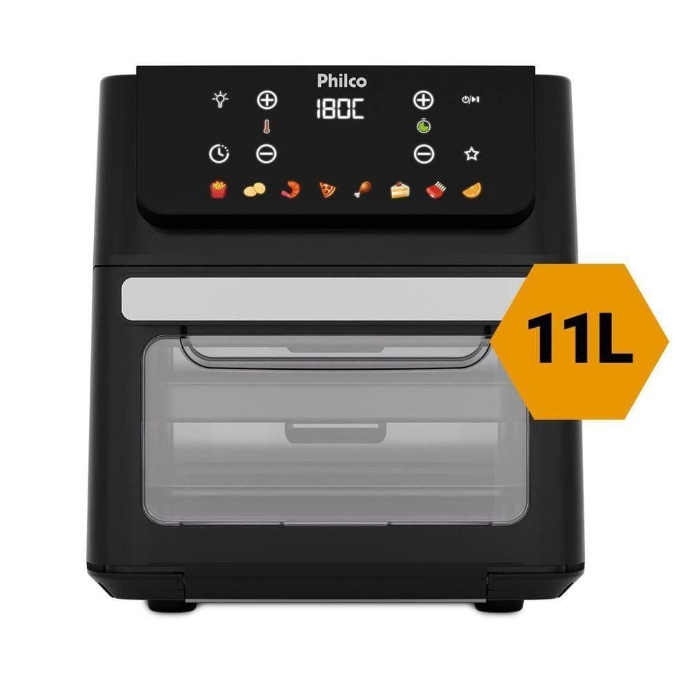 Air Fryer Oven Philco 11L 8 Funções Visor 1800W PAF11B 110V