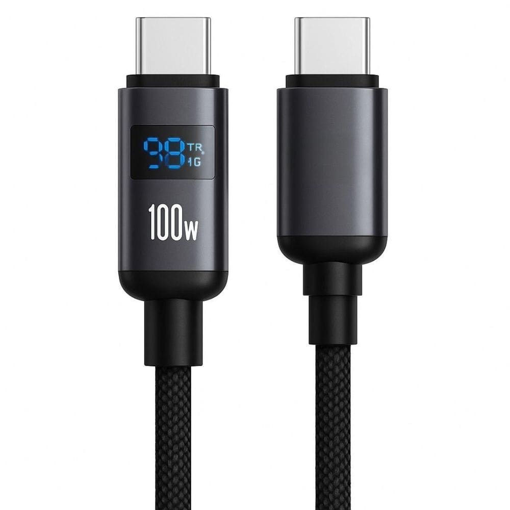 Cabo De Carregamento Turbo 1 Metro 100W Tipo Usb-C