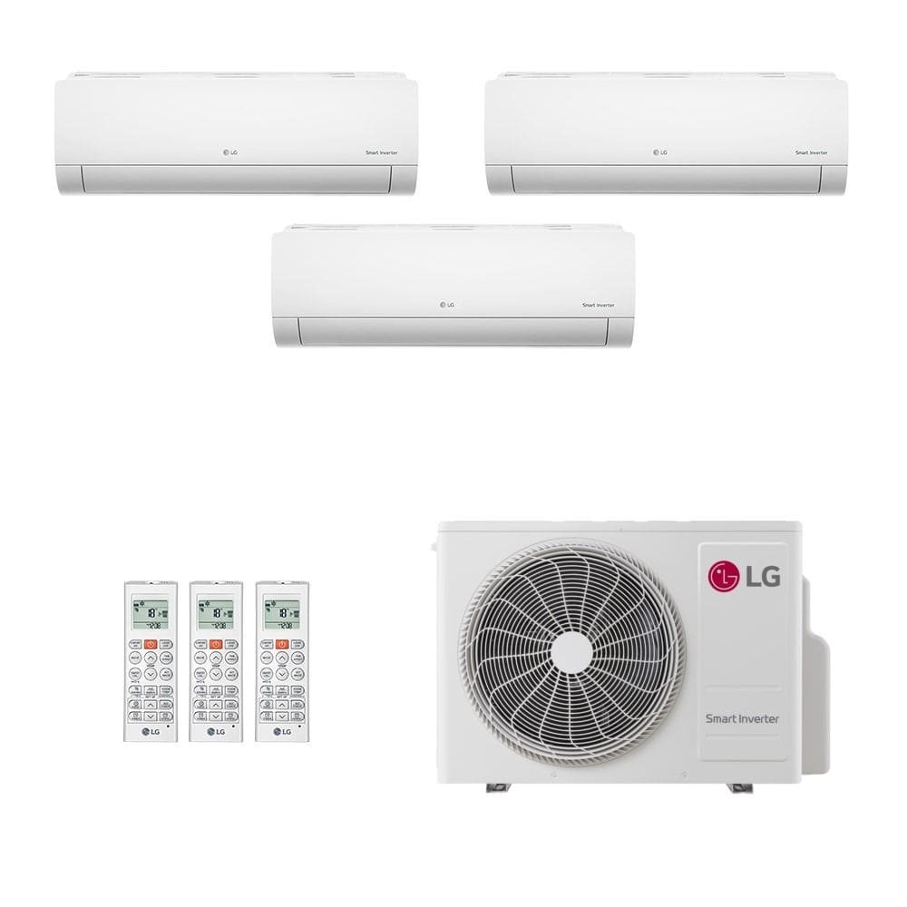 Ar-Condicionado Multi Split Inverter LG 30.000 (1x Evap HW 7.000 + 1x Evap HW 9.000 + 1x Evap HW 18.000) Só Frio 220V