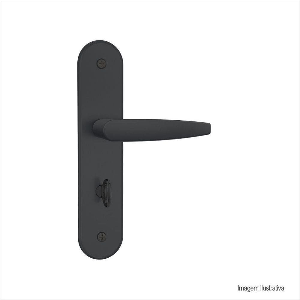 Fechadura De Porta 824/33 Banheiro Espelho Preto Fosco Stam