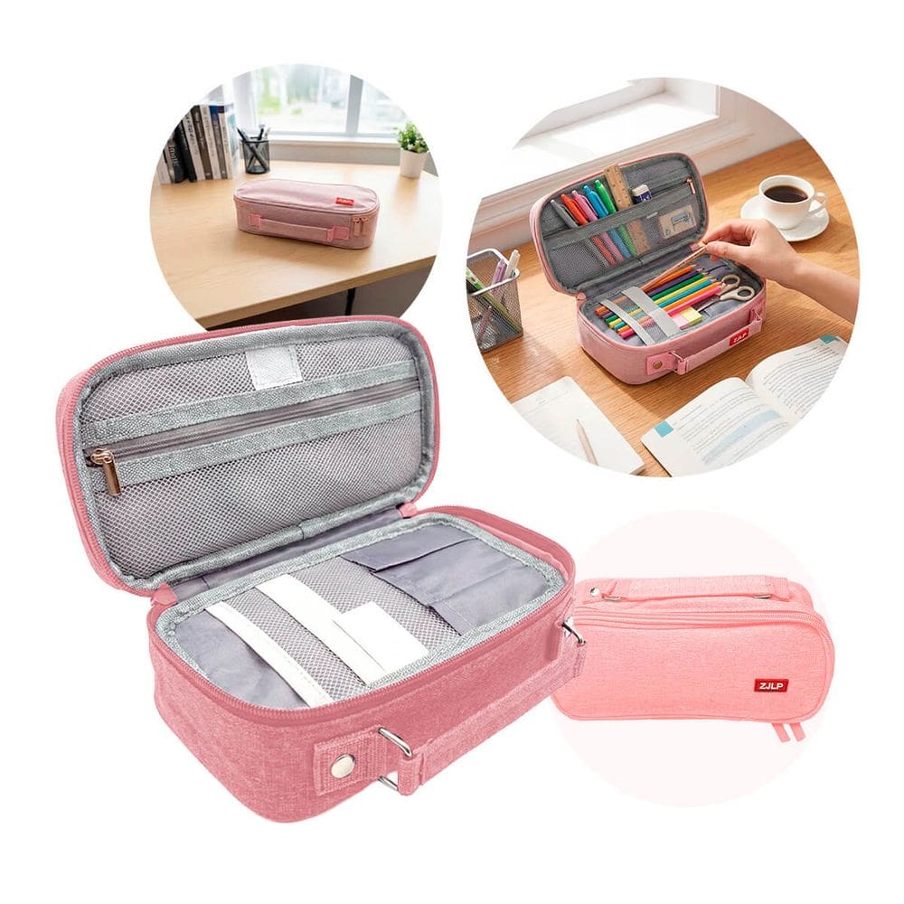 Estojo Organizador Box Grande Para Escola E Escritório