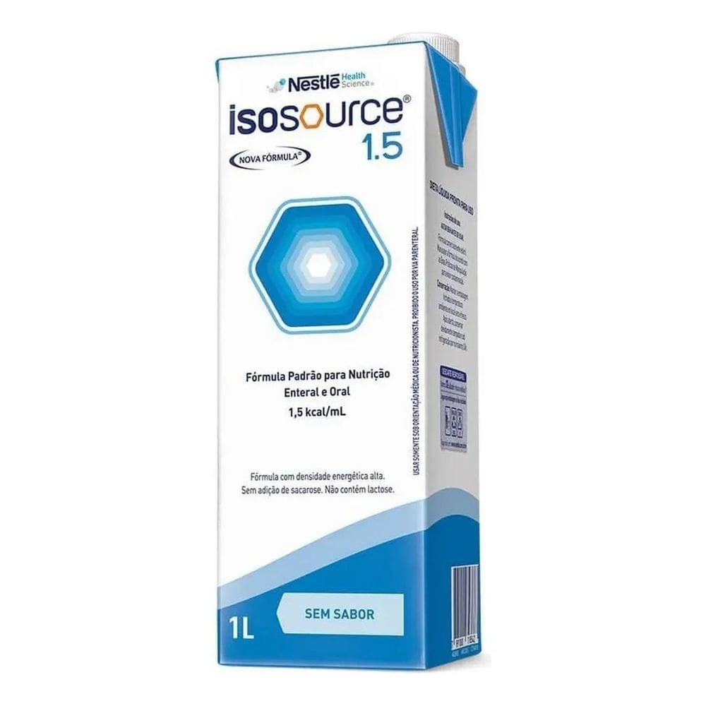 2X Isosource 1.5 Nestlé Nutrição Enteral  1 Litro  Sem Lacto