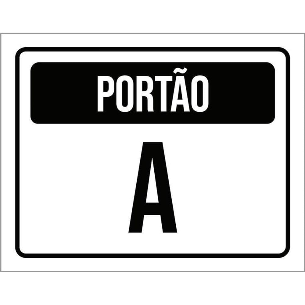 Kit 5 Placa Acm Portão A 18X23