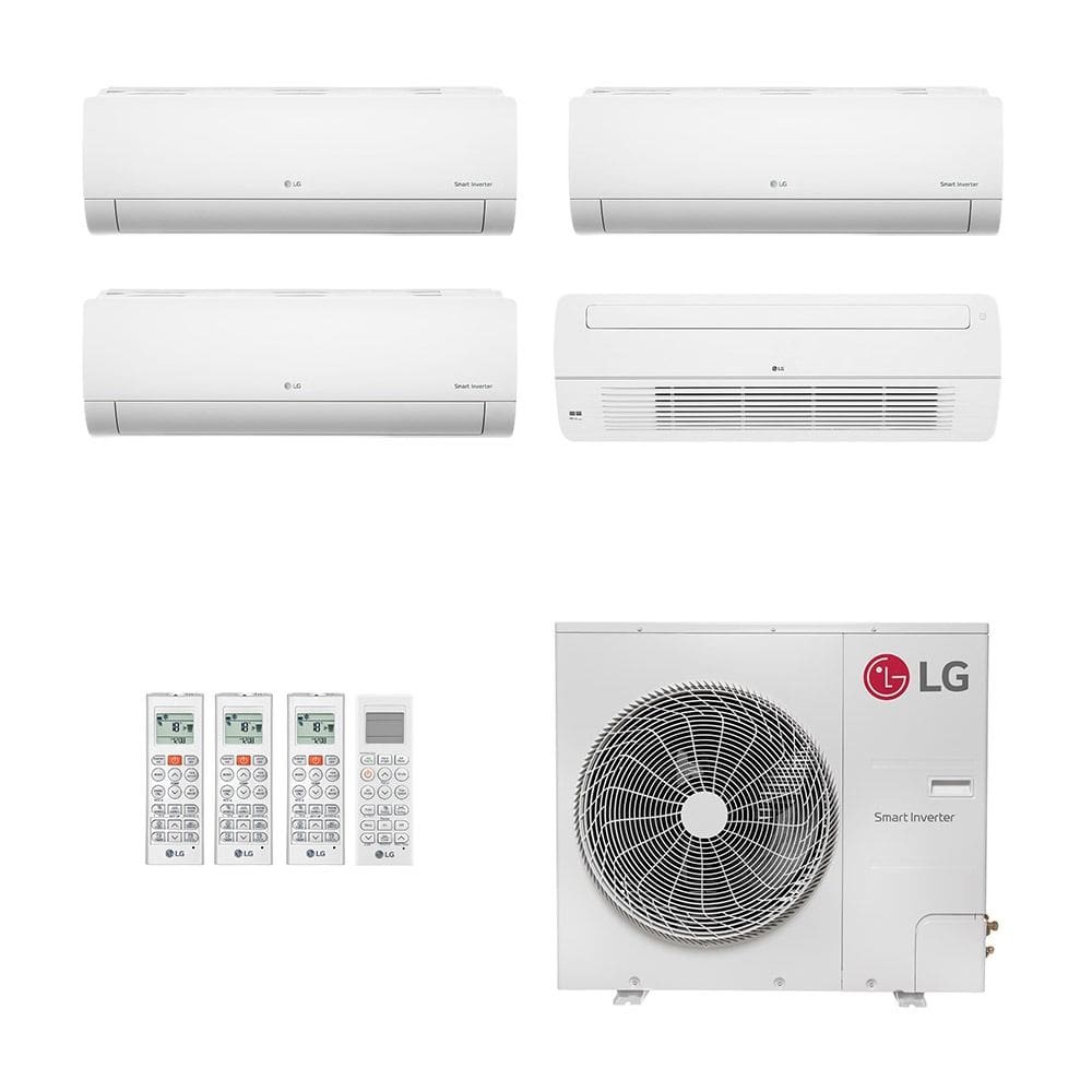 Ar-Condicionado Multi Split Inverter LG 48.000 (3x Evap HW 9.000 + 1x Evap Cassete 1 Via 18.000) Só Frio 220V