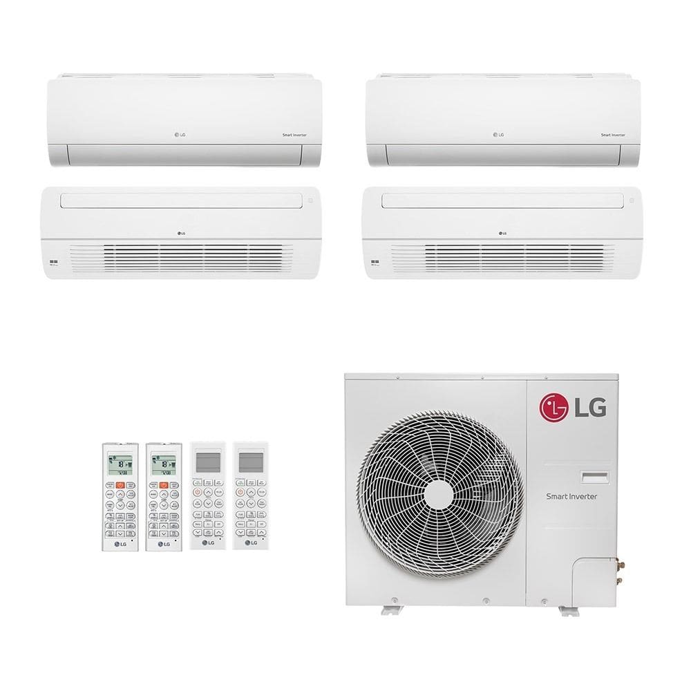 Ar-Condicionado Multi Split Inverter LG 52.000 (2x Evap HW 7.000 + 2x Evap Cassete 1 Via 18.000) Só Frio 220V