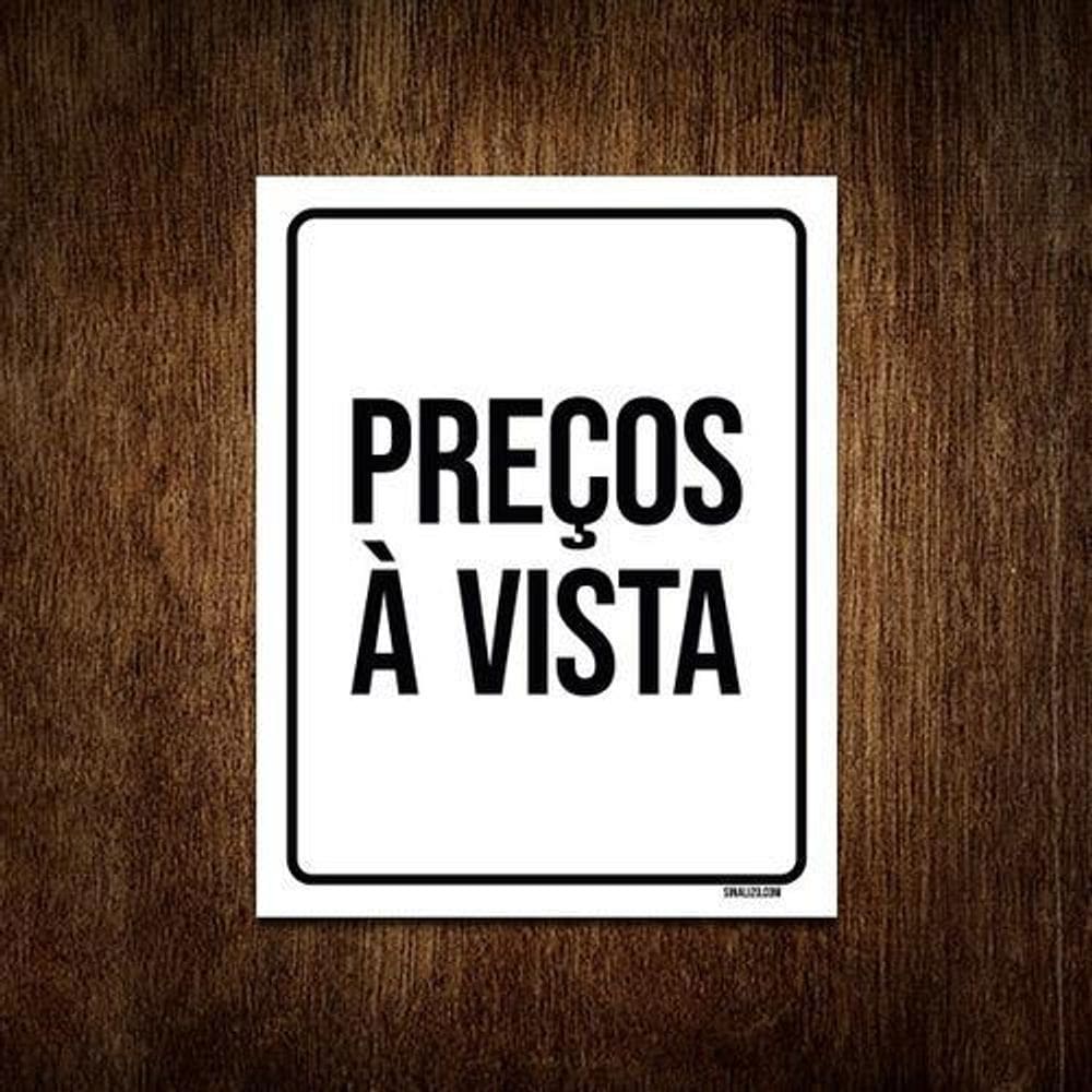 Kit 10 Placas Comércio Setor Preços À Vista