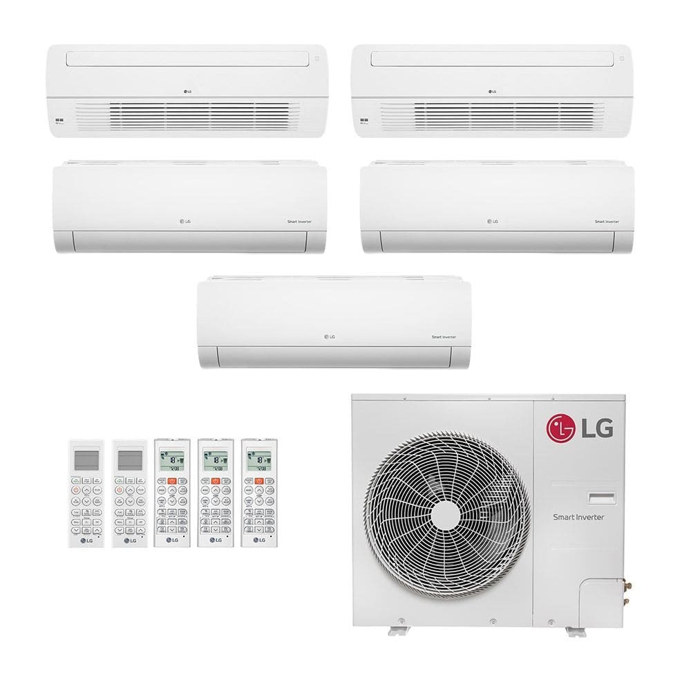 Ar-Condicionado Multi Split Inverter LG 48.000 (1x Evap HW 9.000 + 2x Evap HW 12.000 + 2x Evap Cassete 1 Via 18.000) Só Frio 220V
