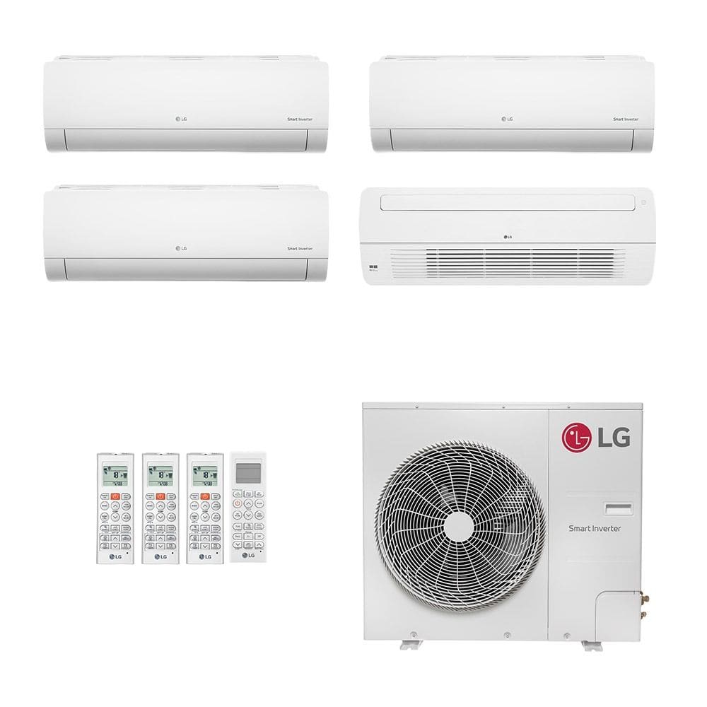 Ar-Condicionado Multi Split Inverter LG 52.000 (3x Evap HW 9.000 + 1x Evap Cassete 1 Via 18.000) Só Frio 220V