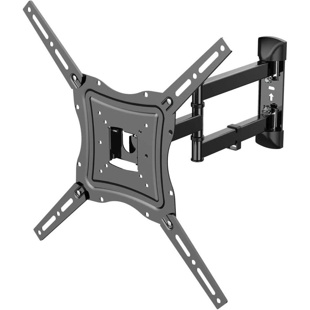 Suporte TV Parede Triarticulado 400x400 Ajuste Inclinação 90° Extensão 5-42cm