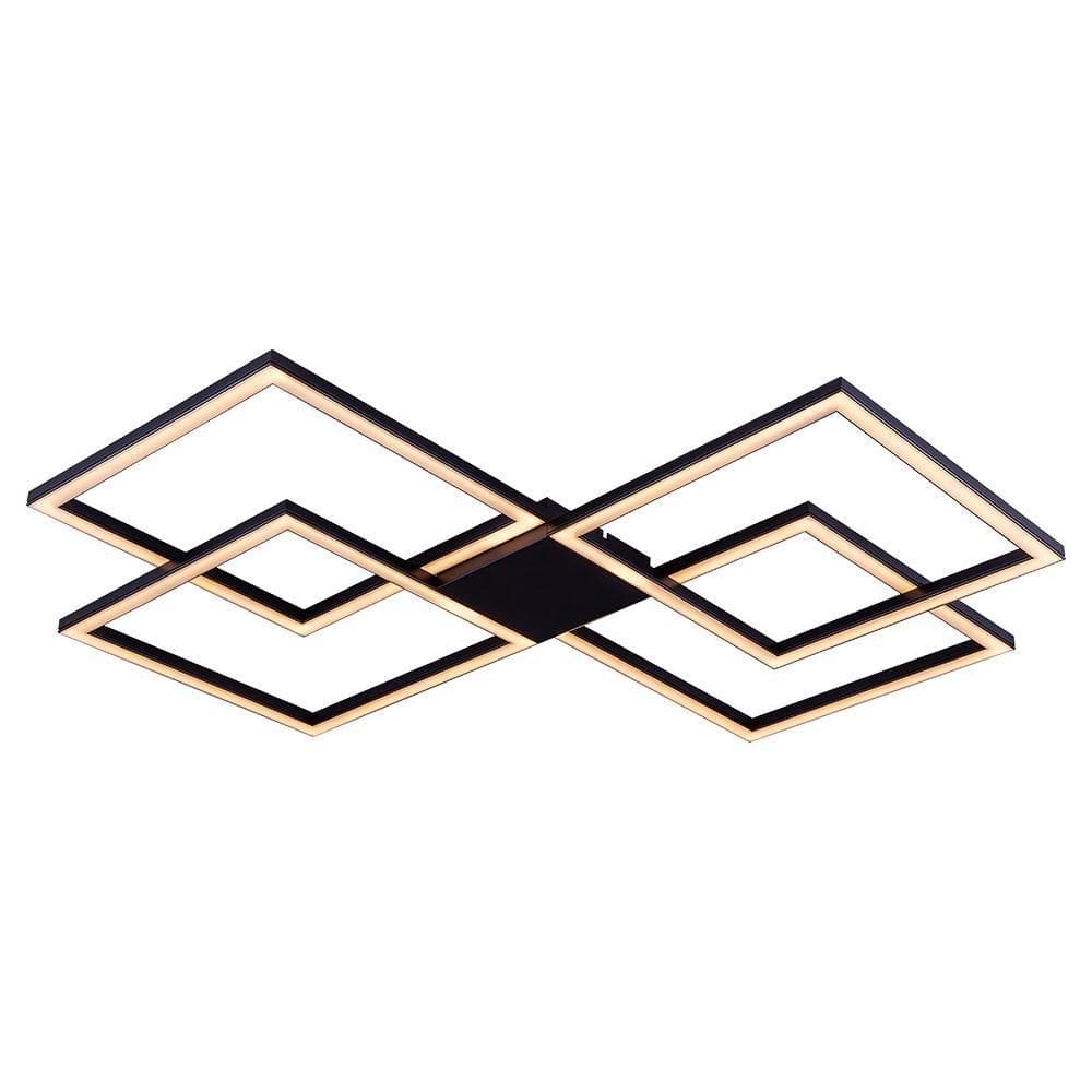 Plafon Sobrepor Perfil Led 96W Design Moderno Quarto Sala