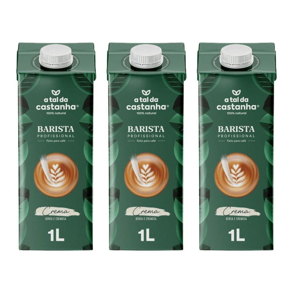 Kit 3 Bebida Veg Barista Castanha E Aveia 1L Tal Da Castanha