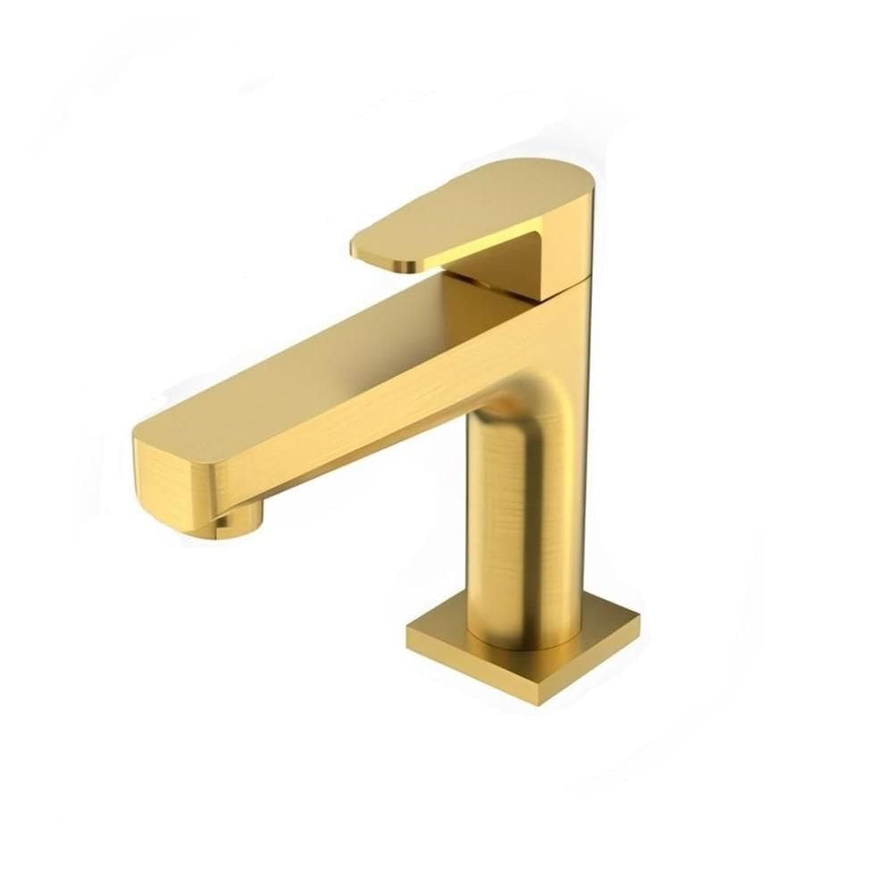 Torneira para Banheiro Mesa Bica Baixa Dourado Escovado Led - Perflex