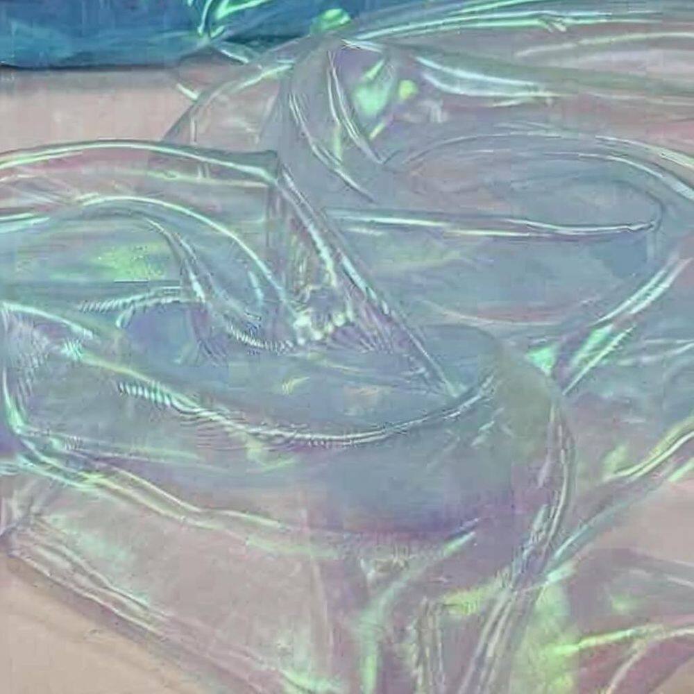 Tecido Organza Holografica Azul Claro 3,00Mt X 1,50 +