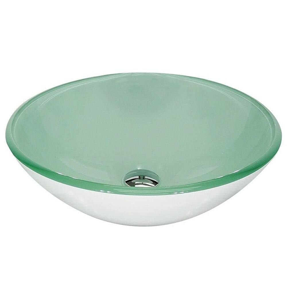 Cuba de Apoio Redonda Modaza Occhio de Vidro, Branca