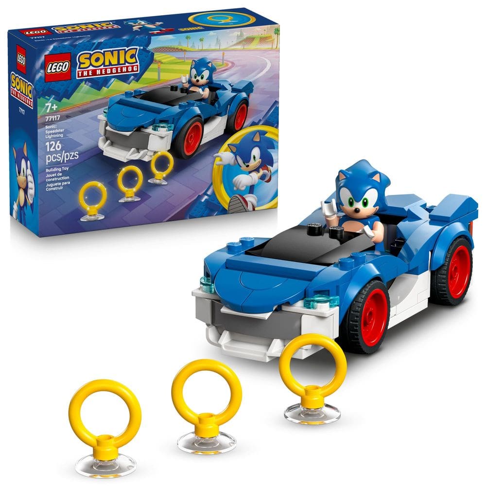 Conjunto de Montar LEGO Sonic Speedster Lightning Carro de Corrida 77117