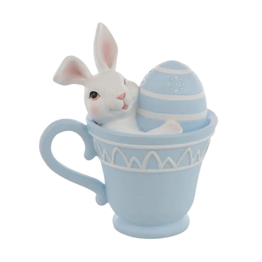 Coelho De Pascoa Tea Party Na Caneca Azul 15cm 1094504 1Unid