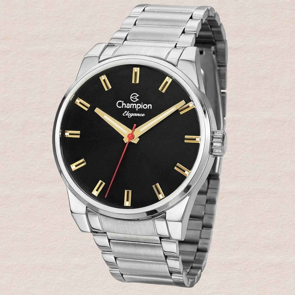 Relógio Champion Masculino Prata Analógico Social Urbano Metal Quartz CN27590T
