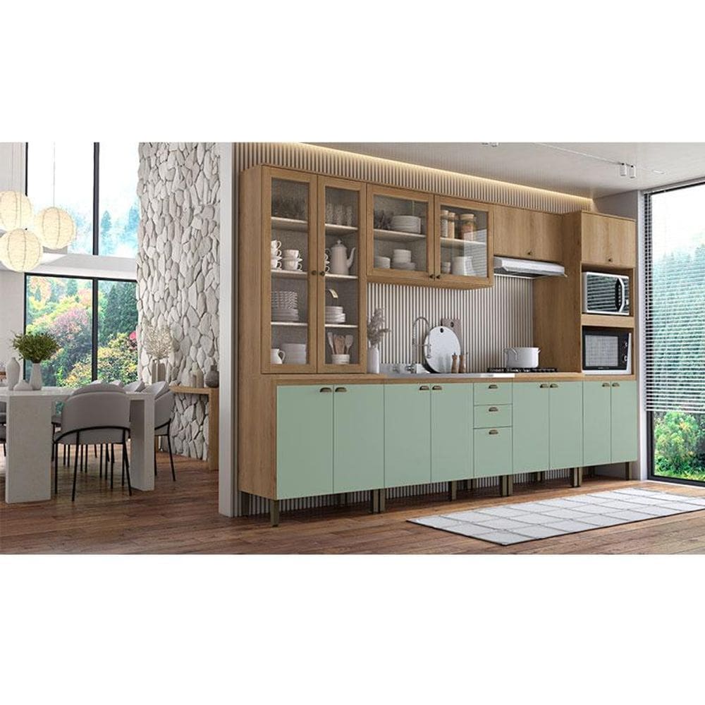 Cozinha Modulada Finesse Ambiente Composição 26 Capuccino Menta - THB
