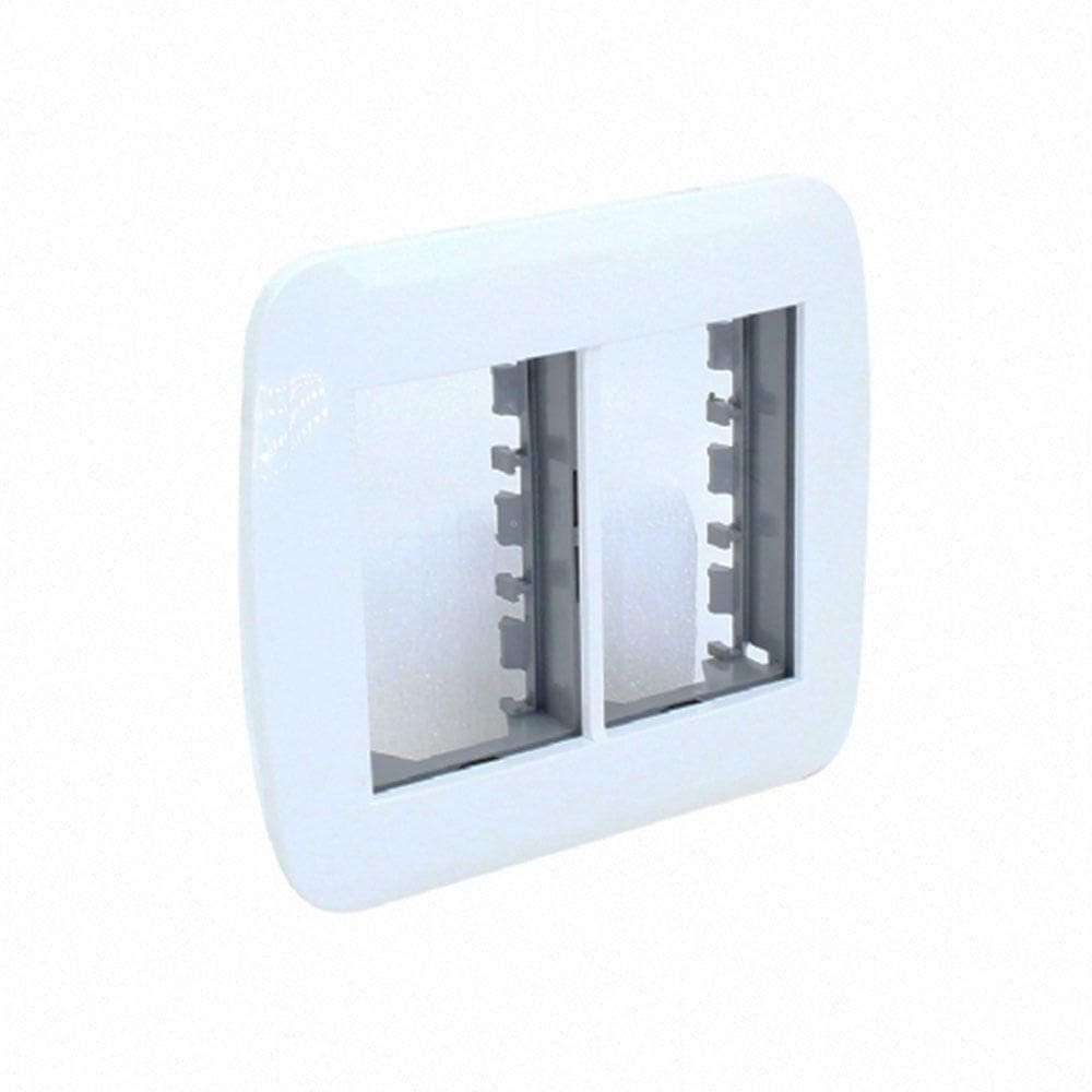 Espelho 6 blocos Caixa 4x4 branco DX Dutotec