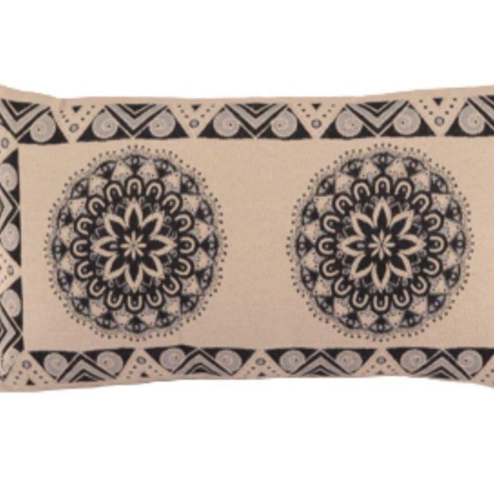 Capa De Almofada Decorativa Turin Retangular 1 Peça 58% Algodão / 42% Poliéster - Mandala Marinho