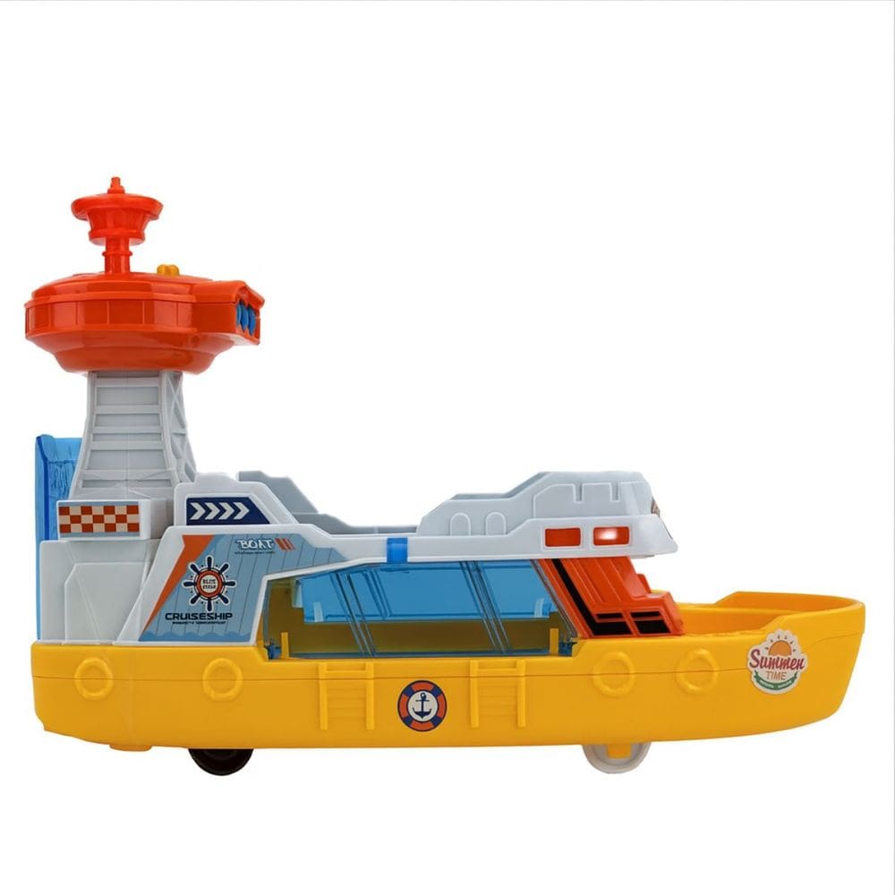 Navio Marítimo Brinquedo Mega City +3 Anos Luzes Sons Fricção BBR Toys