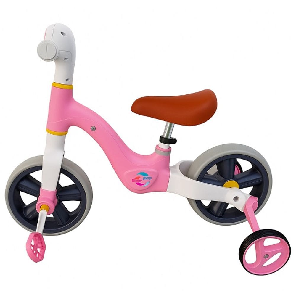 Triciclo Balance Bike Retro 2 em 1 Rosa Unitoys