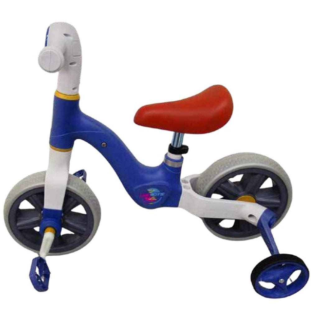 Triciclo Balance Bike Retro 2 em 1 Azul Unitoys