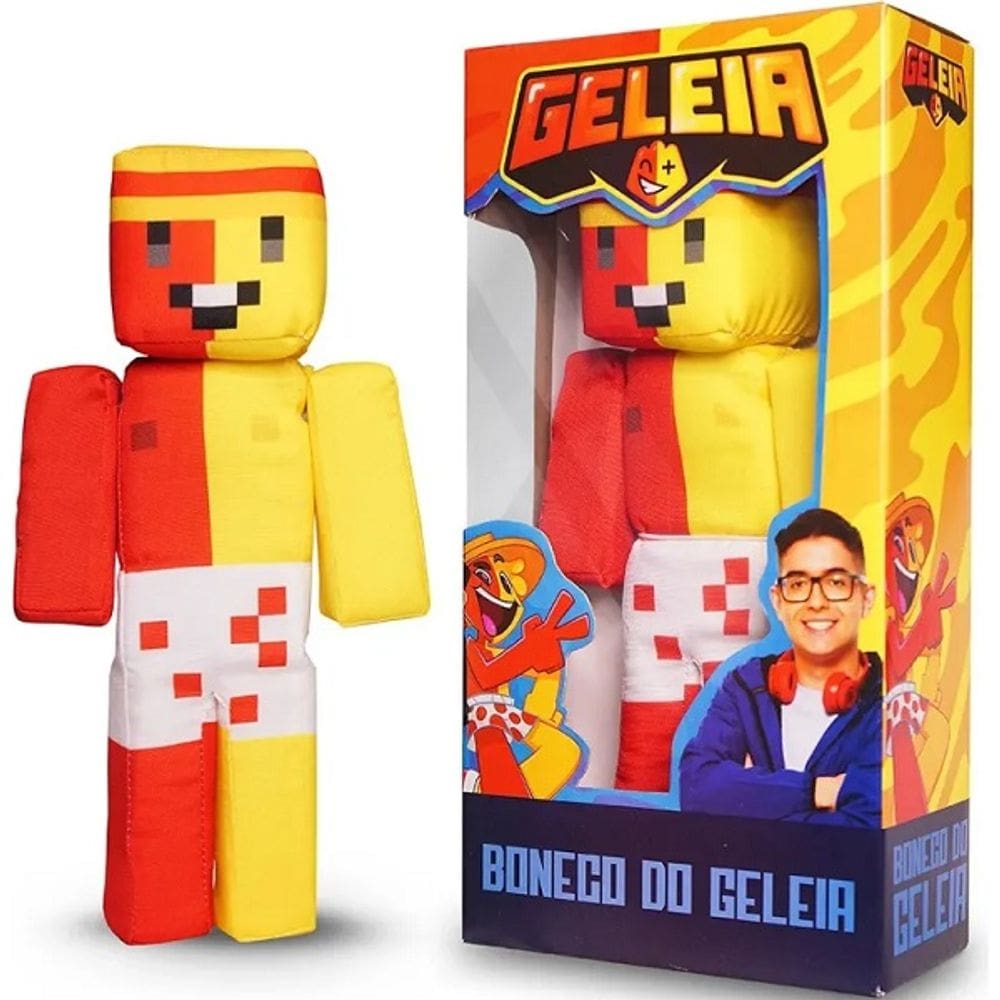 Boneco Geleia Minecraft Streamers Gamers Youtubers Grande Cosmo KIDS