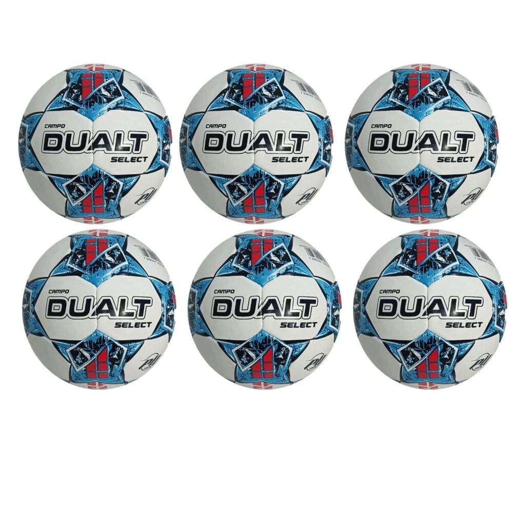 Kit 06 Bolas De Futebol Campo Dualt Select Pro Costurada á Mão