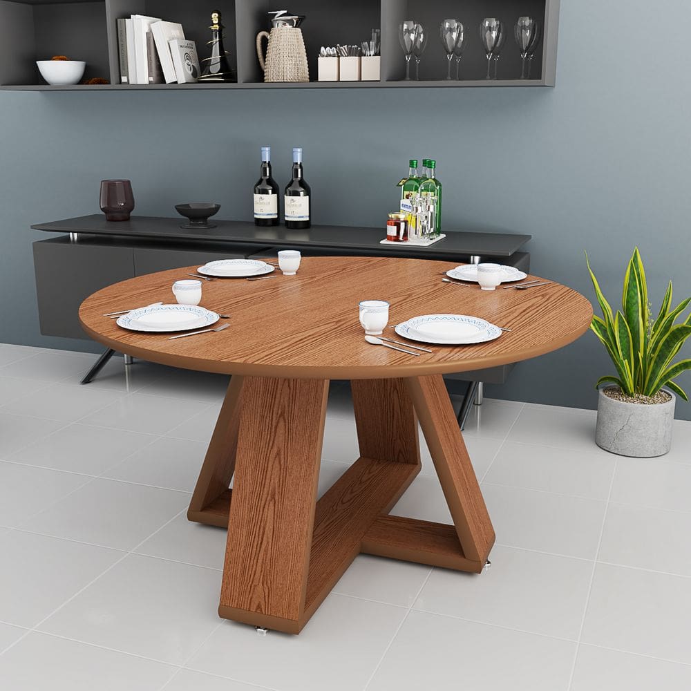 Mesa De Jantar 90x90cm Redonda Em Mdf Para Cozinhas e Salas de Estar