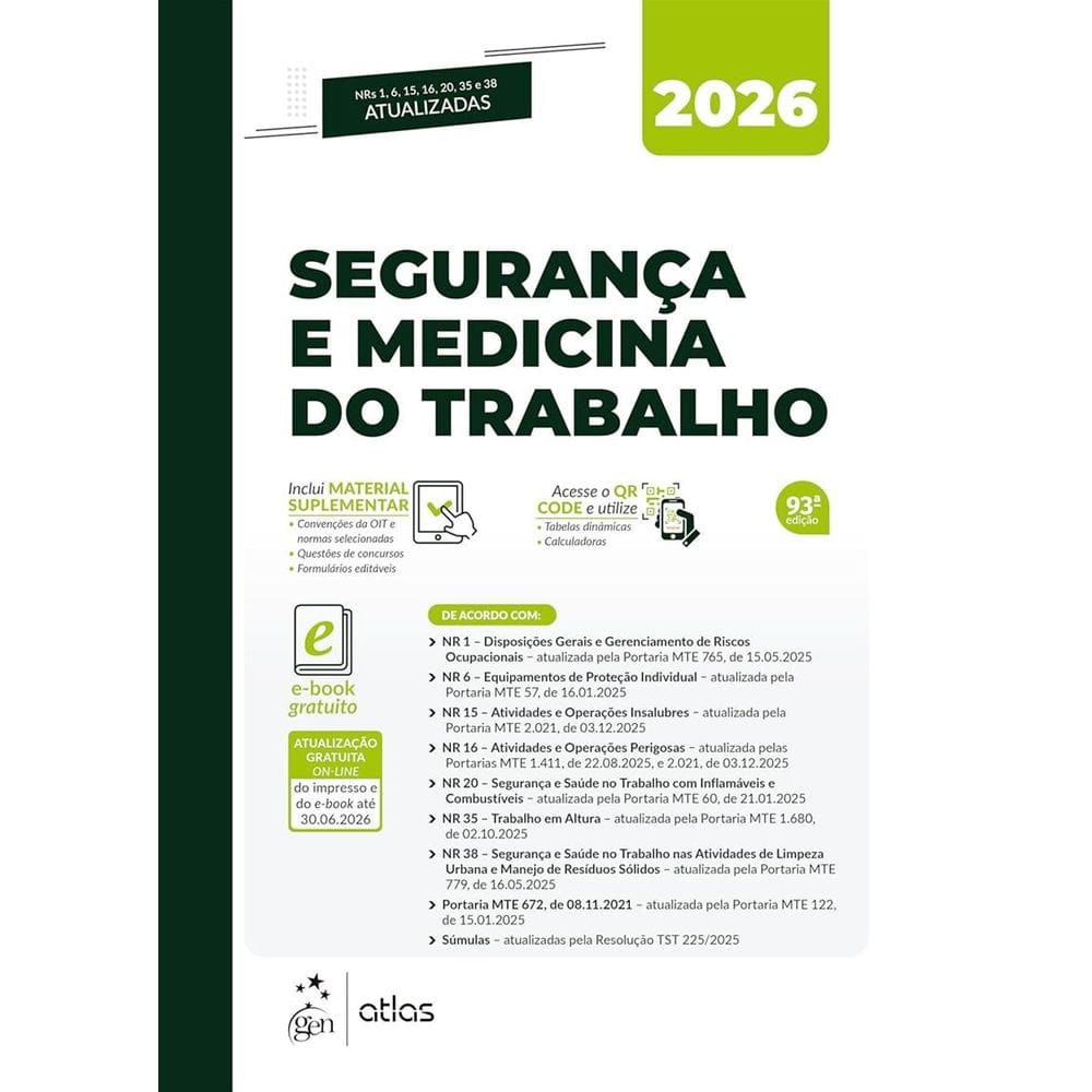 Segurança e Medicina do Trabalho - 93ª Edição 2026