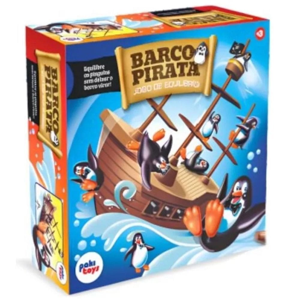 Jogo Equilibrio Pinguim Barco Pirata Paki TOYS