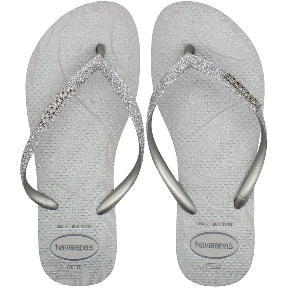 Chinelo De Dedo Havaianas Slim Glitter Edge Feminino