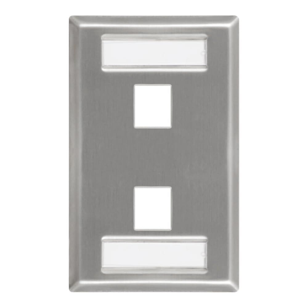 Placa de Parede ICC Station ID 2 Portas Aço Inoxidável