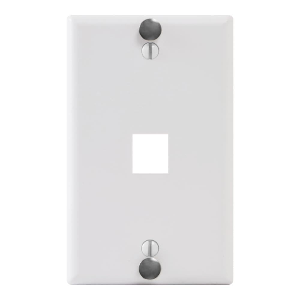 Placa de Parede ICC 1 Porta Gangue Único Plástico ABS Branco